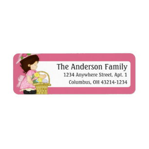 Annabella's Easter Basket d5 Return Address Labels