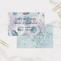 Annabelle Floral Shower Gift Registry Insert Card