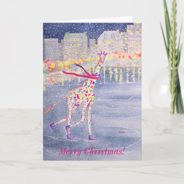 Annabelle on Ice Blank Merry Christmas Card (Front)