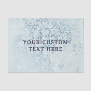 Annabelle Vintage Blue Floral Watercolor Wedding Tissue Paper