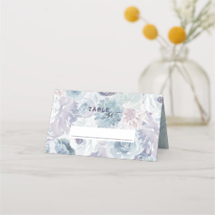 Annabelle Vintage Blue Floral Wedding Table Number Place Card