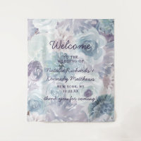 Annabelle Vintage Blue Floral Wedding Welcome