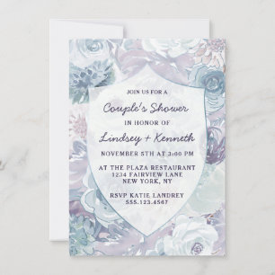 Annabelle Vintage Crest Couple's Wedding Shower Invitation