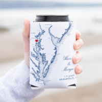 Annapolis Chesapeake Bay Map Wedding Favour Drink