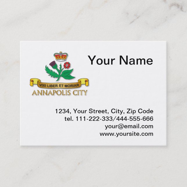 Annapolis city flag business card (Front)