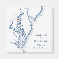 Annapolis Maryland Chesapeake Bay Map Wedding 