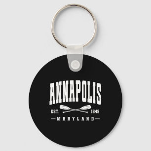 Annapolis Maryland Est. 1649 Crossed Oars Sailing Key Ring