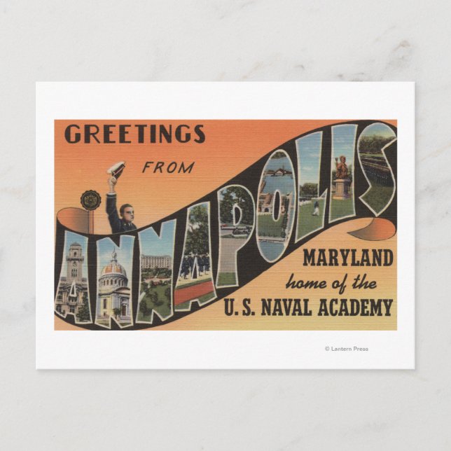 Annapolis, Maryland - Large Letter Scenes Postcard (Front)