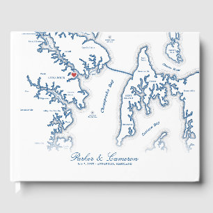 Annapolis Maryland Map Destination Wedding Guest Book