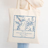 Annapolis Maryland Map Wedding Welcome