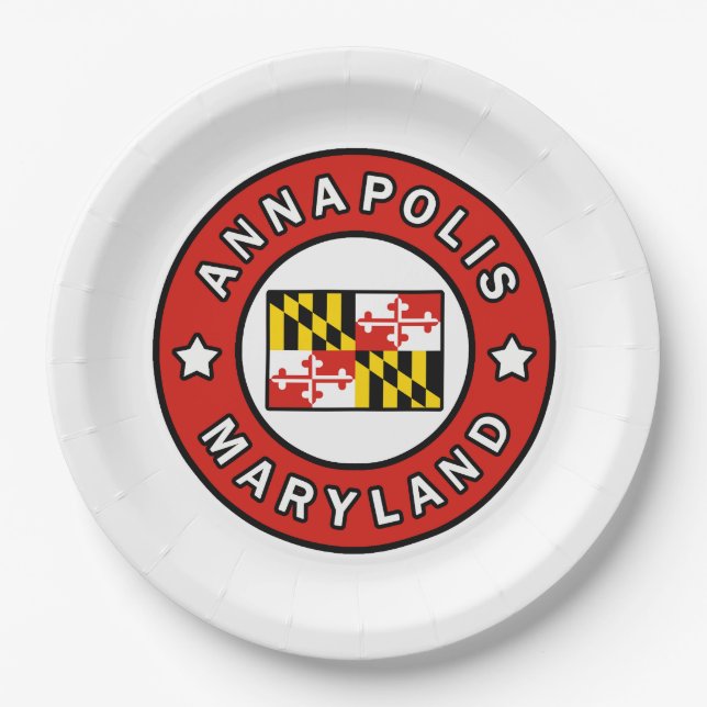 Annapolis Maryland Paper Plate (Front)
