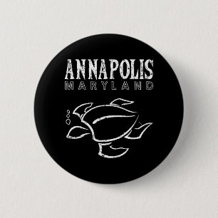 Annapolis Maryland Sea Turtle Watching 6 Cm Round Badge