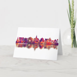 Annapolis Maryland Skyline Holiday Card