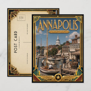 Annapolis Maryland Vintage Art Deco Golden Age Postcard