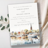 Annapolis Maryland Watercolor Couples Shower