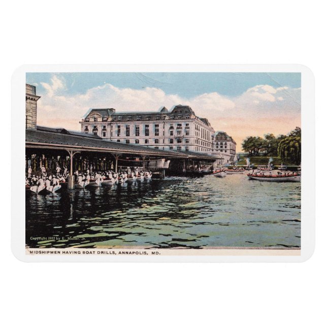Annapolis MD, Naval, Midshipmen, Vintage Magnet (Horizontal)