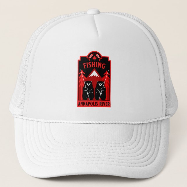 Annapolis River Fishing Canada Trucker Hat (Front)