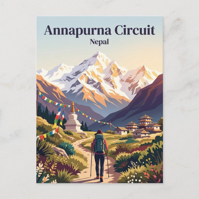 Annapurna Circuit Nepal Postcard (Front)