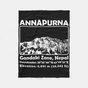 Annapurna Mif Nepal Mountain Climbing Trekking  Fleece Blanket