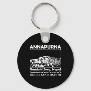 Annapurna Mif Nepal Mountain Climbing Trekking Key Ring