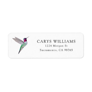Anna's Hummingbird Label Return Address Label