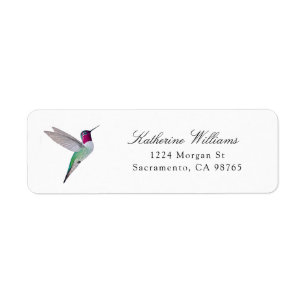 Anna's Hummingbird Label Return Address Label
