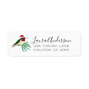 Anna's  Hummingbird  Label Return Address Label