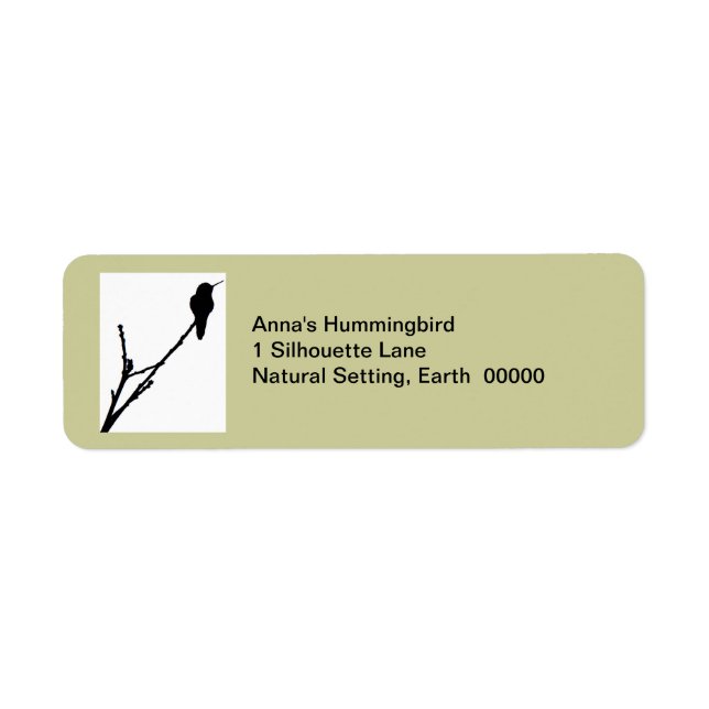 Anna's hummingbird Label Return Address Label (Front)