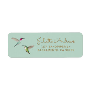 Anna's Hummingbird Return Address Label