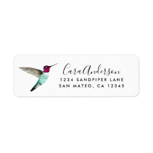Anna's Hummingbird return address Label