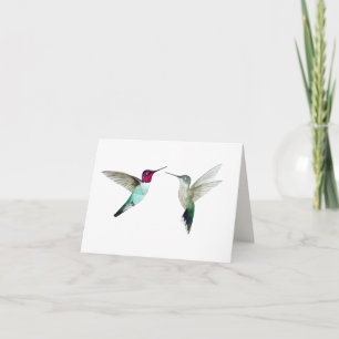Anna's Hummingbirds Card