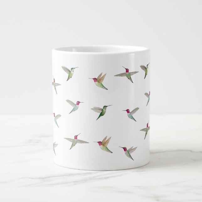 Anna's Hummingbirds Large Coffee Mug (Front)