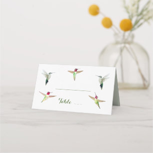 Anna's Hummingbirds Wedding Place Card