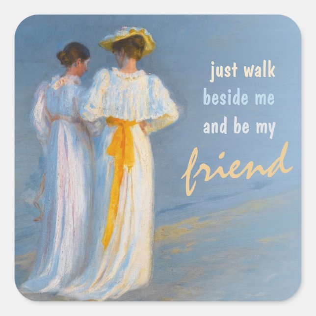 Anne and Marie CC0152 Krøyer Friendship Square Sticker (Front)