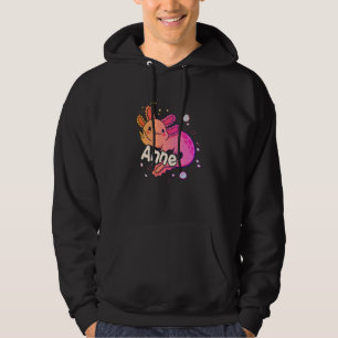 ANNE - Beautiful girl name with adorable AXOLOTL Hoodie