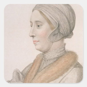Anne Boleyn (1507-36) engraved by Francesco Bartol Square Sticker