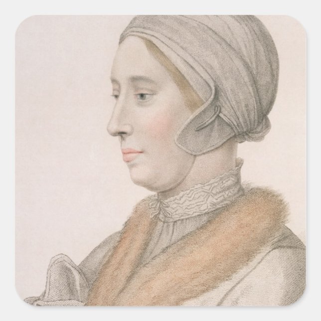 Anne Boleyn (1507-36) engraved by Francesco Bartol Square Sticker (Front)