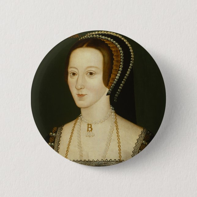 Anne Boleyn 6 Cm Round Badge (Front)