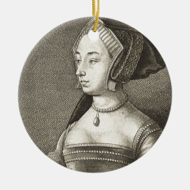 Anne Boleyn Ceramic Tree Decoration (Front)