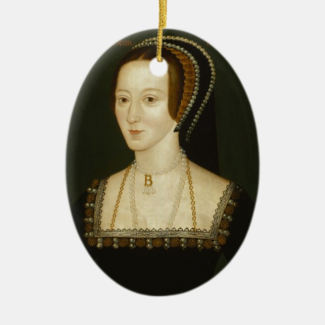 Anne Boleyn Ceramic Tree Decoration (Front)
