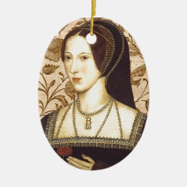 Anne Boleyn Ceramic Tree Decoration (Front)