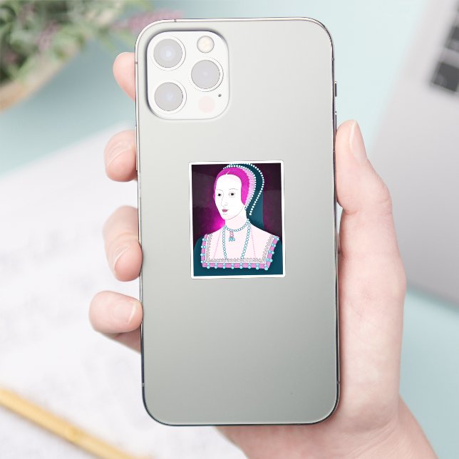 Anne Boleyn Custom-Cut Vinyl Sticker (Phone)