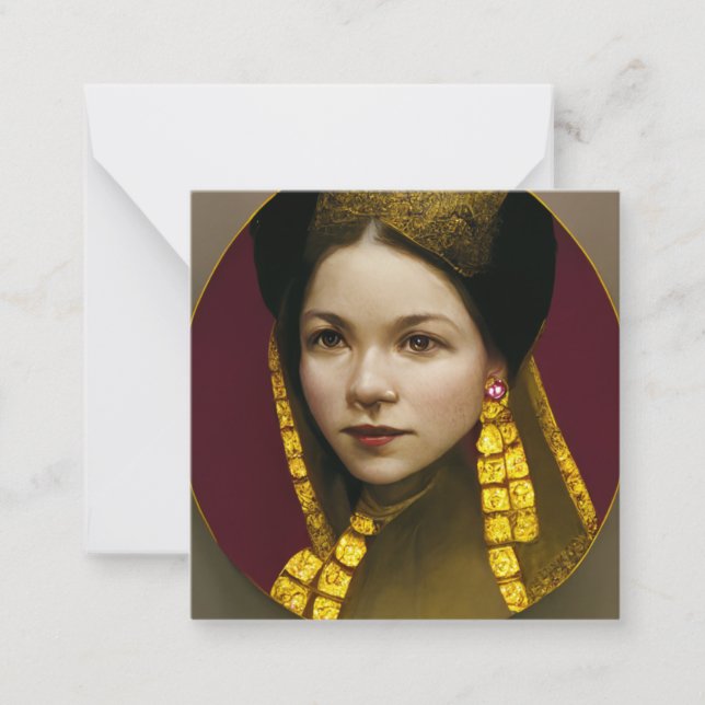 Anne Boleyn Flat Note Card (Front)