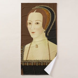 Anne Boleyn - historical illustration Bath Towel