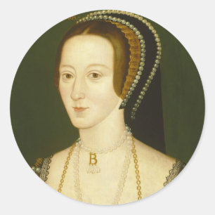 Anne Boleyn Second Wife of Henry VIII Portrait Classic Round Sticker