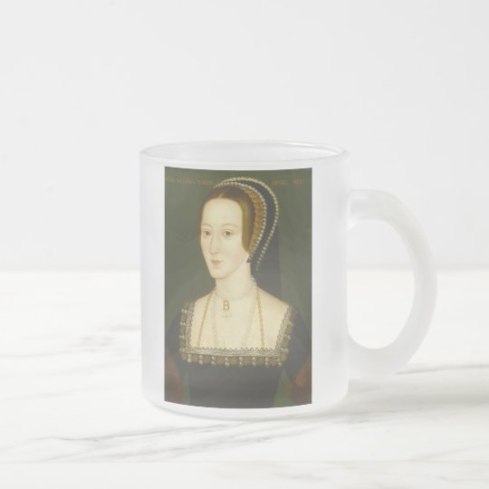 Anne Boleyn Second Wife of Henry VIII Portrait Frosted Glass Coffee Mug