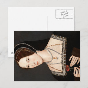 Anne Boleyn Tudor Queen Hever Castle   Postcard