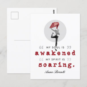 Anne Bronte Poem Quote - My Soul is Awakened Postcard