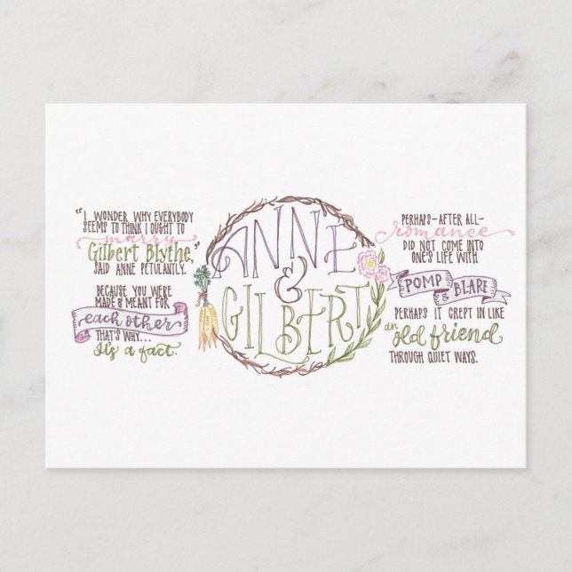 Anne & Gilbert Postcard (Front)