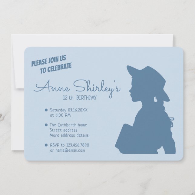 Anne Green Gables Simple pleasures CC1087 Birthday Invitation (Front)